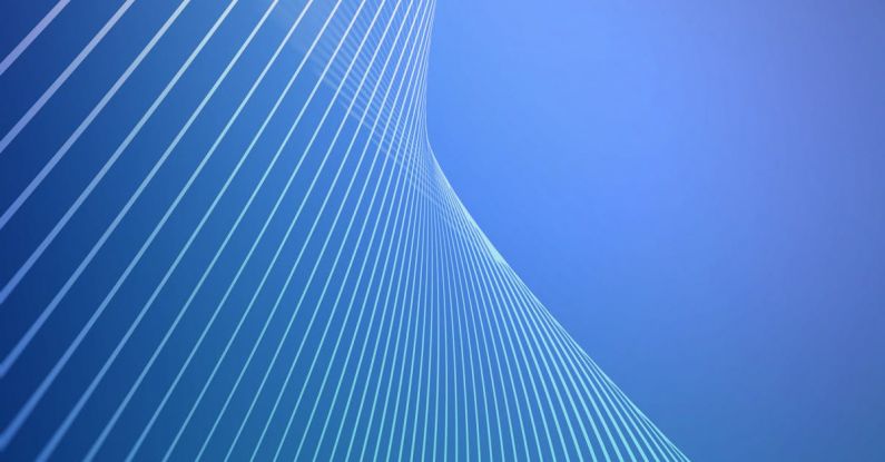 Line - White and Blue Surface Illustration