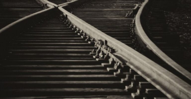 Tracks - Black Andwhite Picture of Train Tracks